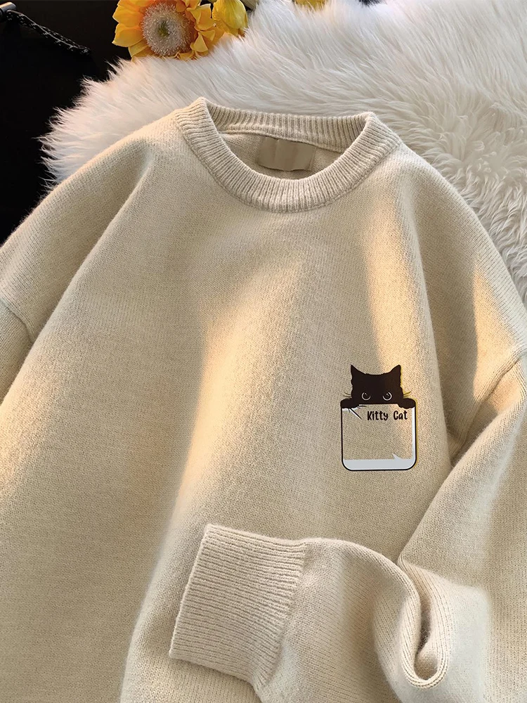 Мужской свитер свободного кроя с круглым вырезом, весенне-осенний, новый, повседневный, трикотажный, для ношения под одеждой, удобный, из мягкого материала, модный
Мужской свитер свободного кроя с круглым вырезом, весенне-осенний, новый, повседневный, трикотажный, для ношения под одеждой, удобный, из мягкого материала, модный