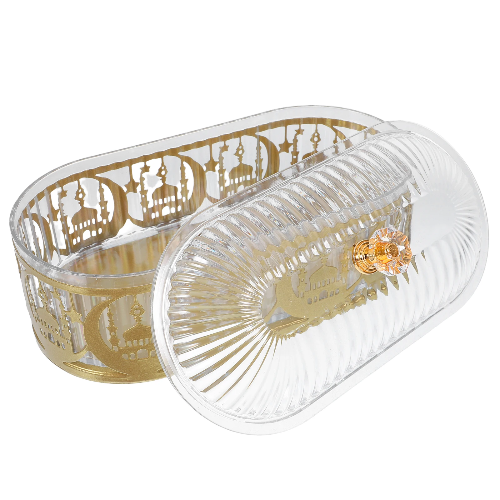 Candy Jar Moon Shape Plastic Dessert Holder Eid Dinner Plate Ramadan Snack Storage Container Cookie Jar
Candy Jar Moon Shape Plastic Dessert Holder Eid Dinner Plate Ramadan Snack Storage Container Cookie Jar