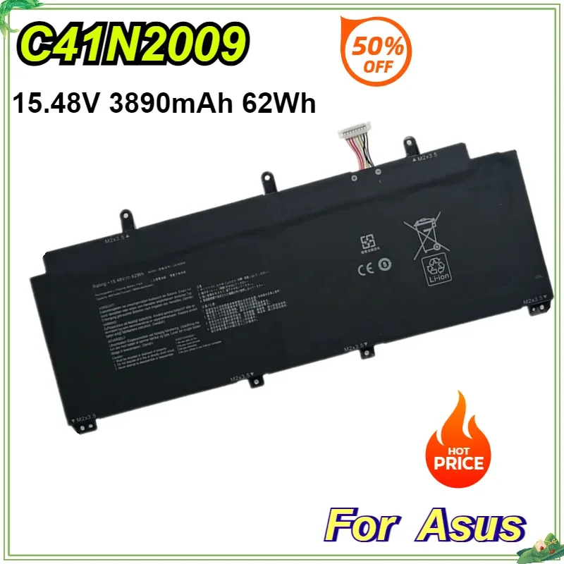 C41N2009 Laptop Battery for ASUS ROG Flow X13 GV301QC GV301QH GV301QE Series Notebook 15.48V 3890mAh 62Wh
C41N2009 Laptop Battery for ASUS ROG Flow X13 GV301QC GV301QH GV301QE Series Notebook 15.48V 3890mAh 62Wh
