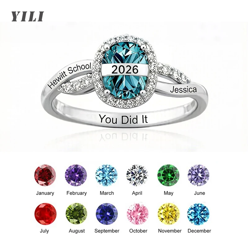 Personalized Birthstone Class Ring for Women High School College Custom Graduation Ring with Birthstones 2026 Graduation Jewelry
Personalized Birthstone Class Ring for Women High School College Custom Graduation Ring with Birthstones 2026 Graduation Jewelry