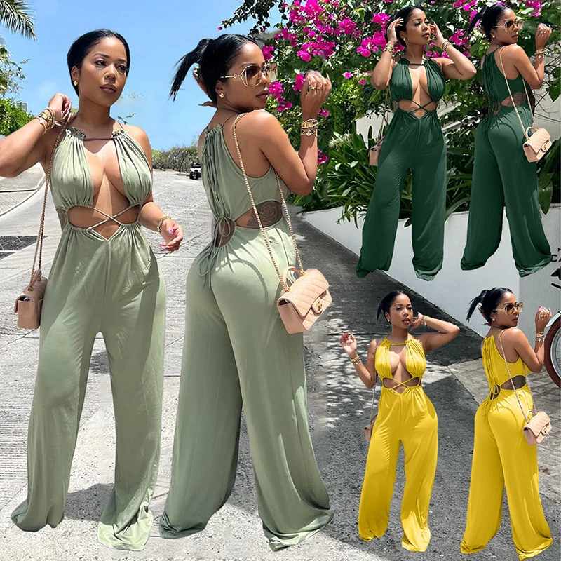 Women Fashion Summer Plus Size Romper One Piece Bodysuit Sexy Irregular Strapless Bandage Wrap Jumpsuit with Wide Leg Pants
Women Fashion Summer Plus Size Romper One Piece Bodysuit Sexy Irregular Strapless Bandage Wrap Jumpsuit with Wide Leg Pants