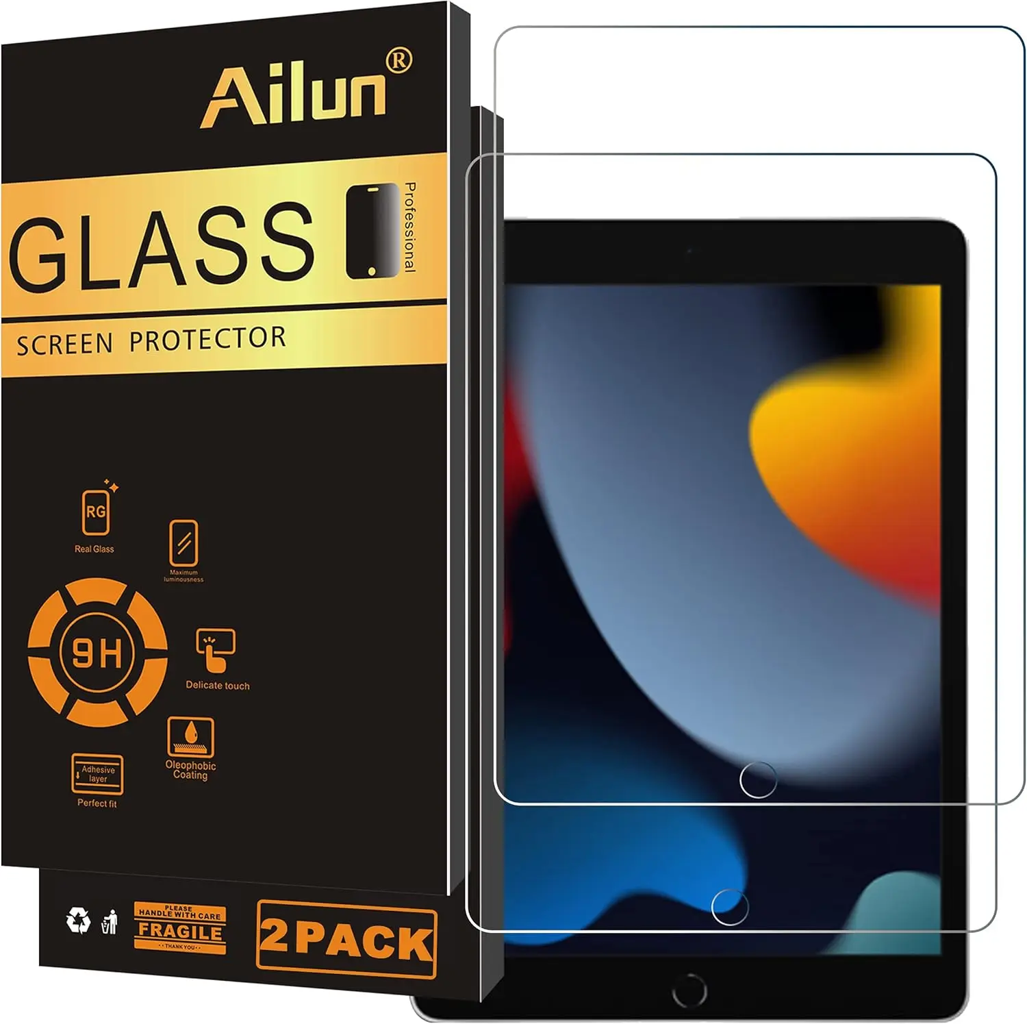 Screen Protector for iPad 9th 8th 7th Generation (10.2 Inch, iPad 9/8/7, 2021&2020&2019) Tempered Glass/Apple Pencil Compatible
Screen Protector for iPad 9th 8th 7th Generation (10.2 Inch, iPad 9/8/7, 2021&2020&2019) Tempered Glass/Apple Pencil Compatible