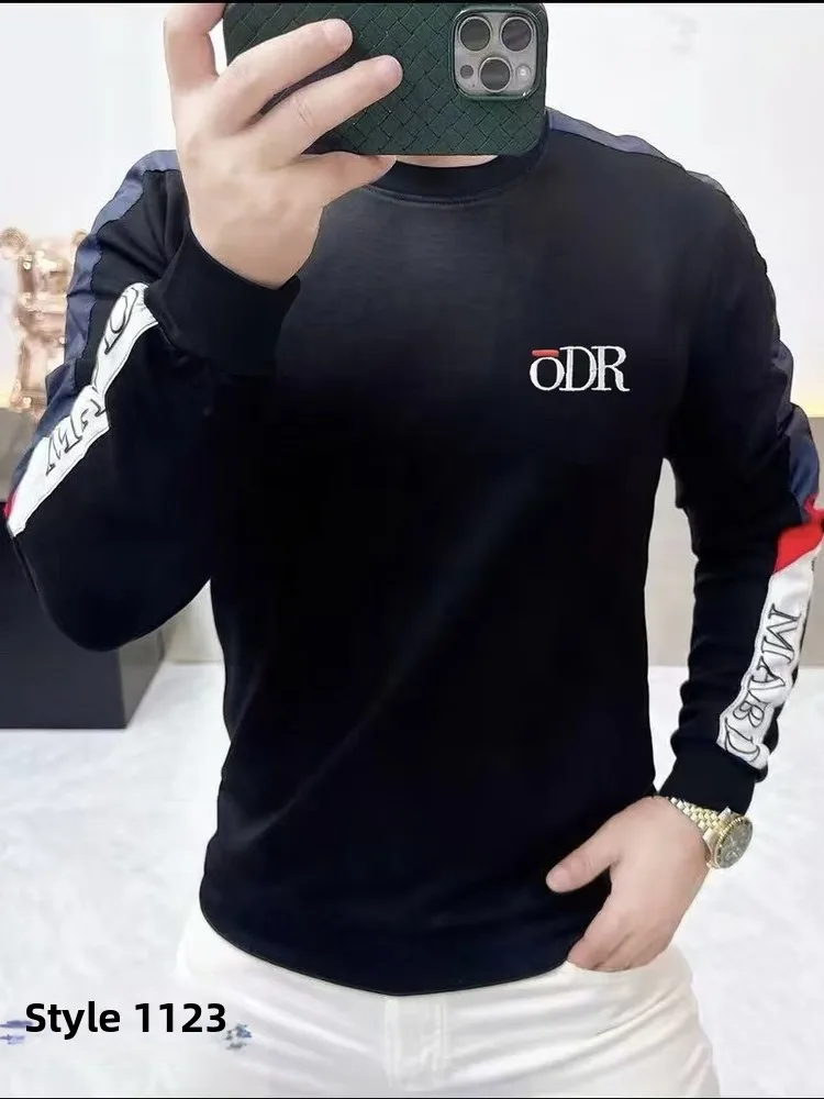Fashionable Slim Fit round Neck Sweatshirt for Men Embroidered No Hat Color Block Top Business Style Casual Wear Spring Autumn
Fashionable Slim Fit round Neck Sweatshirt for Men Embroidered No Hat Color Block Top Business Style Casual Wear Spring Autumn