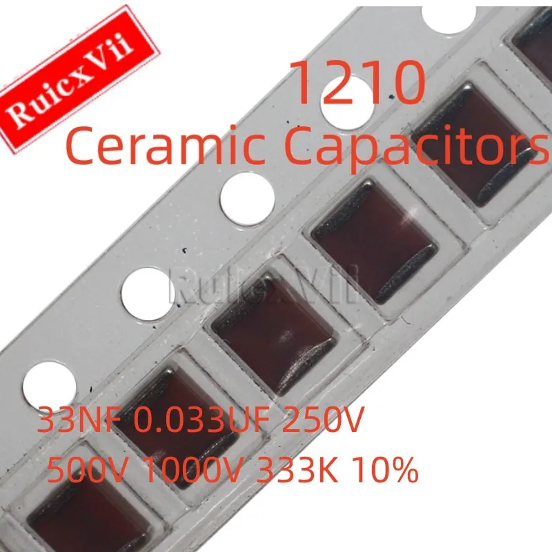 (10 шт.) 1210 33NF 0,033 UF 250V 500V 1000V 333K 10% X7R SMD керамические конденсаторы
(10 шт.) 1210 33NF 0,033 UF 250V 500V 1000V 333K 10% X7R SMD керамические конденсаторы