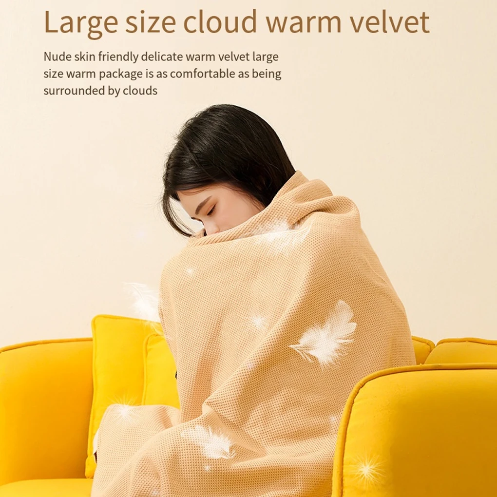 Wearable USB Electric Heated Blanket 3 Heating Levels Heated Shawl Portable Body Warmer Blanket for Home Office
Wearable USB Electric Heated Blanket 3 Heating Levels Heated Shawl Portable Body Warmer Blanket for Home Office