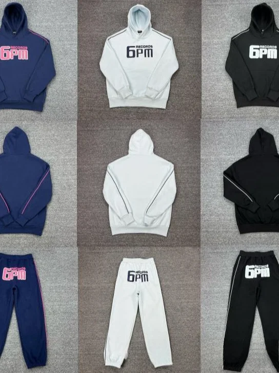 Trendy Brand 6PM Embroidered Letter Hooded Fleece Sweatshirt Pants Set High Street Loose Casual Wear for Men Spring Season
Trendy Brand 6PM Embroidered Letter Hooded Fleece Sweatshirt Pants Set High Street Loose Casual Wear for Men Spring Season