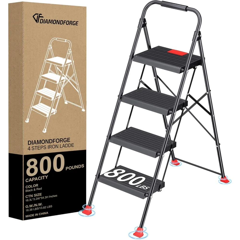 Step Ladder Foldable Folding Stool - for Home Adults Kitchen 4 Stepping Extension Tall Heavy Duty with Handrails - Closet Stepst
Step Ladder Foldable Folding Stool - for Home Adults Kitchen 4 Stepping Extension Tall Heavy Duty with Handrails - Closet Stepst