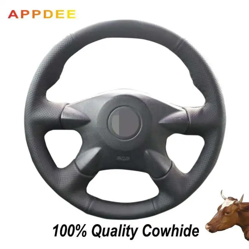 Black Genuine Leather Car Steering Wheel Cover for Nissan Almera N16 Pathfinder Primera XTrail 2001-2006 Renault Samsung SM3
Black Genuine Leather Car Steering Wheel Cover for Nissan Almera N16 Pathfinder Primera XTrail 2001-2006 Renault Samsung SM3
