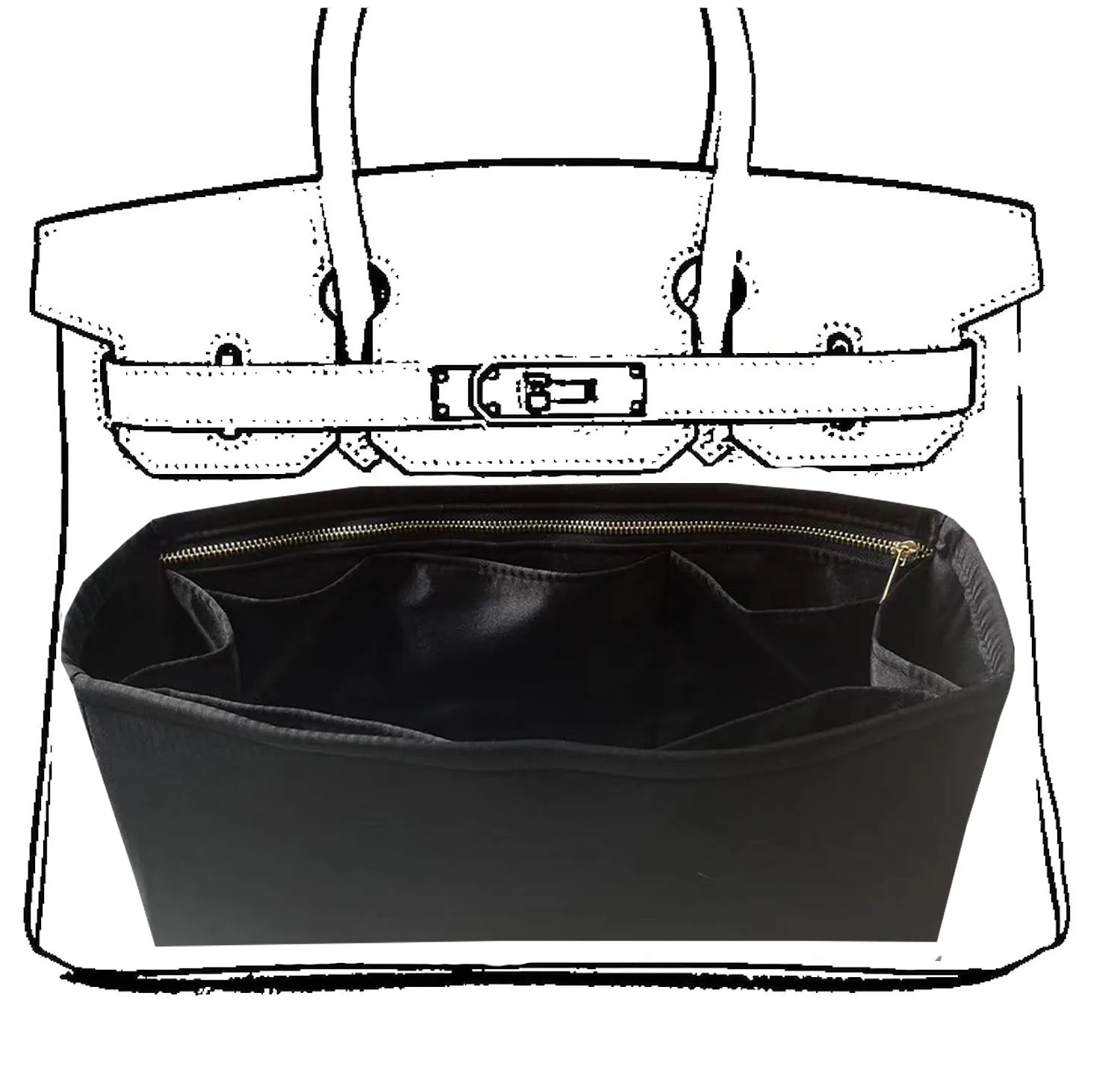 Purse Organizer Silky Smooth,Silk,Luxury Handbag Tote in Bag Shapers, Women- Fits B irkin25/30/35/40 Bags
Purse Organizer Silky Smooth,Silk,Luxury Handbag Tote in Bag Shapers, Women- Fits B irkin25/30/35/40 Bags