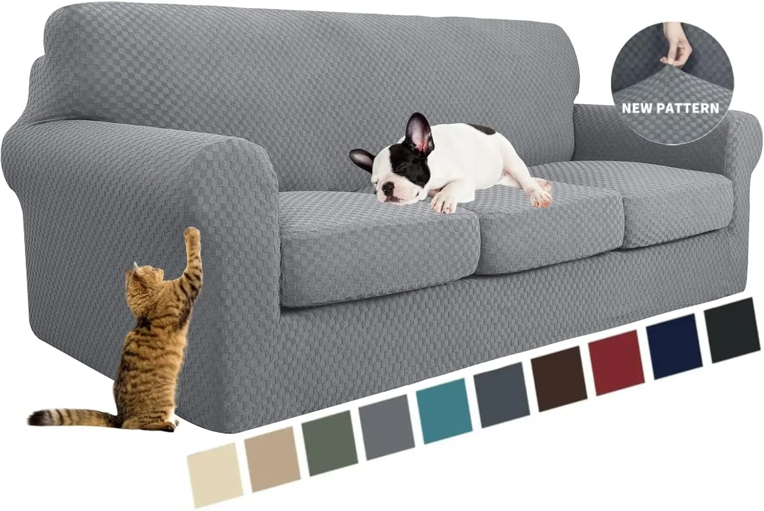 Latest Checkered 4 Pieces Couch Covers For 3 Cushion Couch High Stretch Thickened Sofa Cover For Dogs Pets Elastic Slipcovers
Latest Checkered 4 Pieces Couch Covers For 3 Cushion Couch High Stretch Thickened Sofa Cover For Dogs Pets Elastic Slipcovers