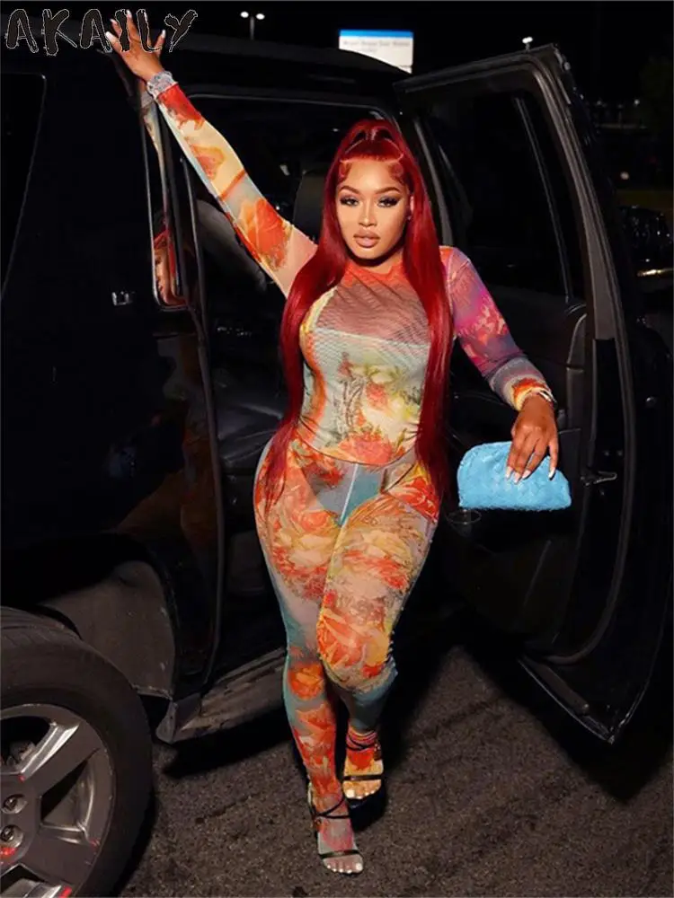 Akaily Red Sexy Mesh Print 2 Two Piece Pants Set Party Club Outfits For Women 2023 Autumn See Through Bodycon Top And Pant Set
Akaily Red Sexy Mesh Print 2 Two Piece Pants Set Party Club Outfits For Women 2023 Autumn See Through Bodycon Top And Pant Set