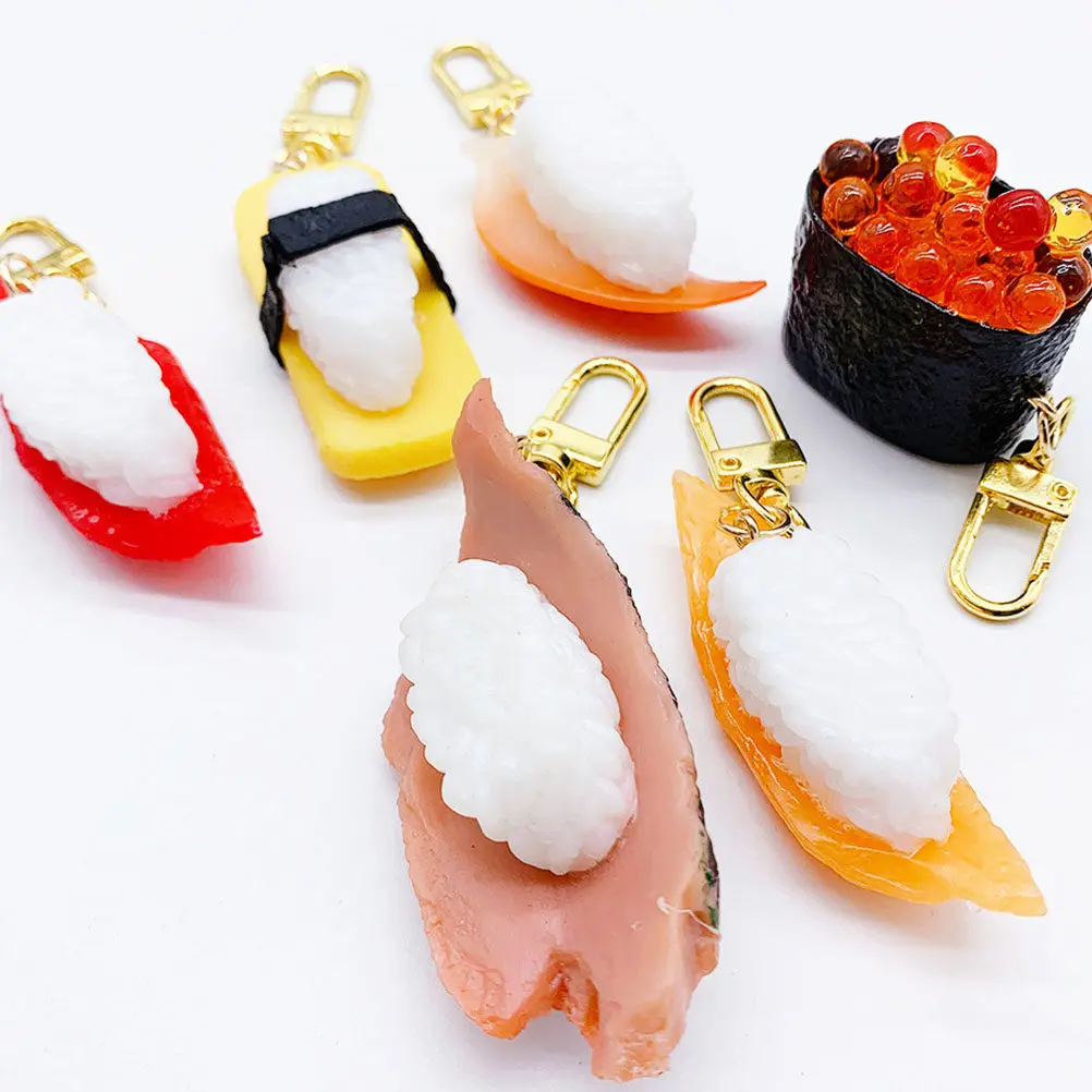 2Pcs Sushi Keychain Pendant Exquisite Craftsmanship Sushi Keyring Bag Hanging Ornament Key Chain for Backpack Handbag Car Keys
2Pcs Sushi Keychain Pendant Exquisite Craftsmanship Sushi Keyring Bag Hanging Ornament Key Chain for Backpack Handbag Car Keys