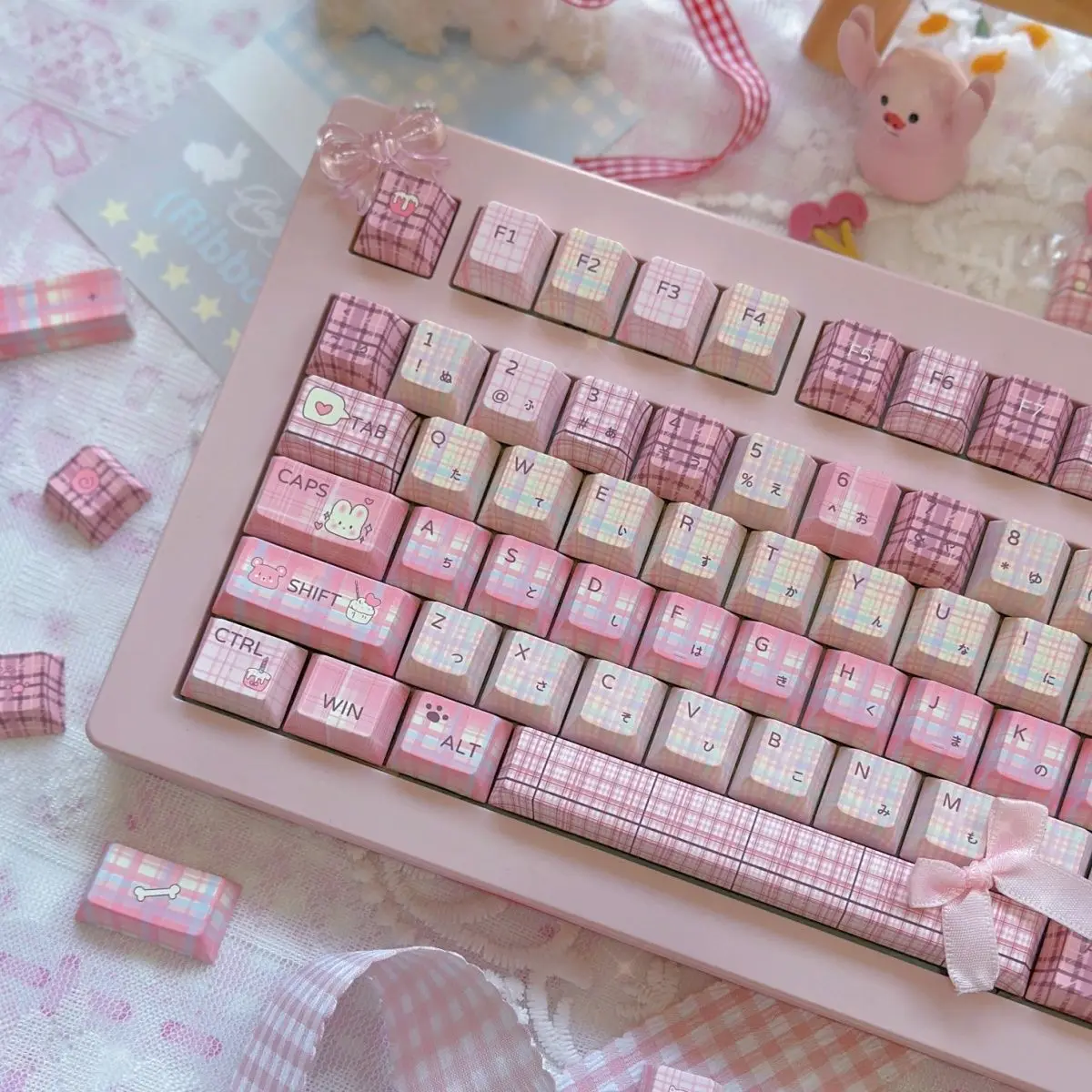 Girl keycap five-sided hot sublimation PBT material personality cute adaptation mechanical keyboard new original factory
Girl keycap five-sided hot sublimation PBT material personality cute adaptation mechanical keyboard new original factory