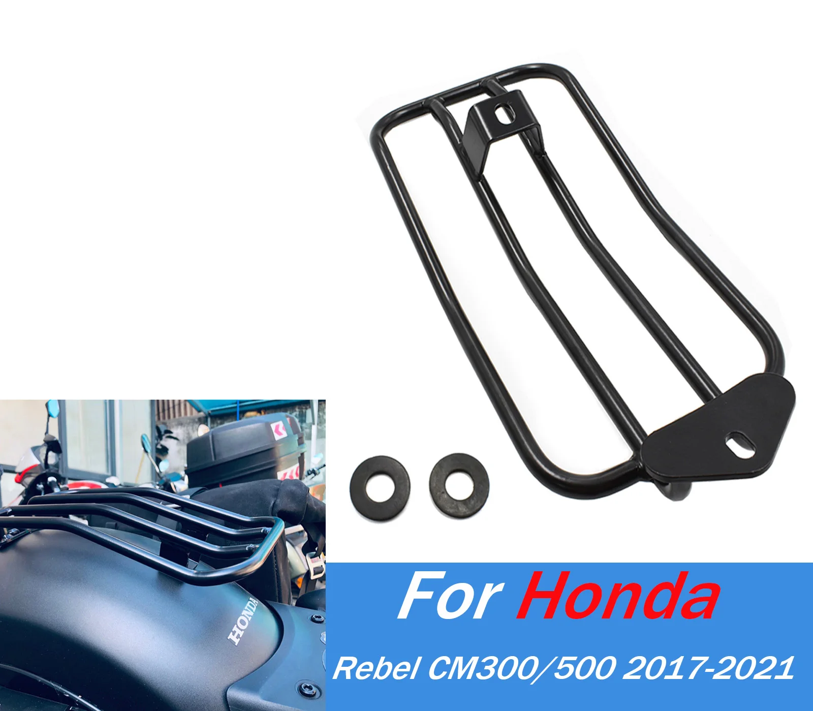Motorcycle Rear Luggage Rack For Honda CMX500 CM300 2017-2024 Rebel CM CMX 300 500 Fender Support Cargo Holder Shelf Accessories
Motorcycle Rear Luggage Rack For Honda CMX500 CM300 2017-2024 Rebel CM CMX 300 500 Fender Support Cargo Holder Shelf Accessories