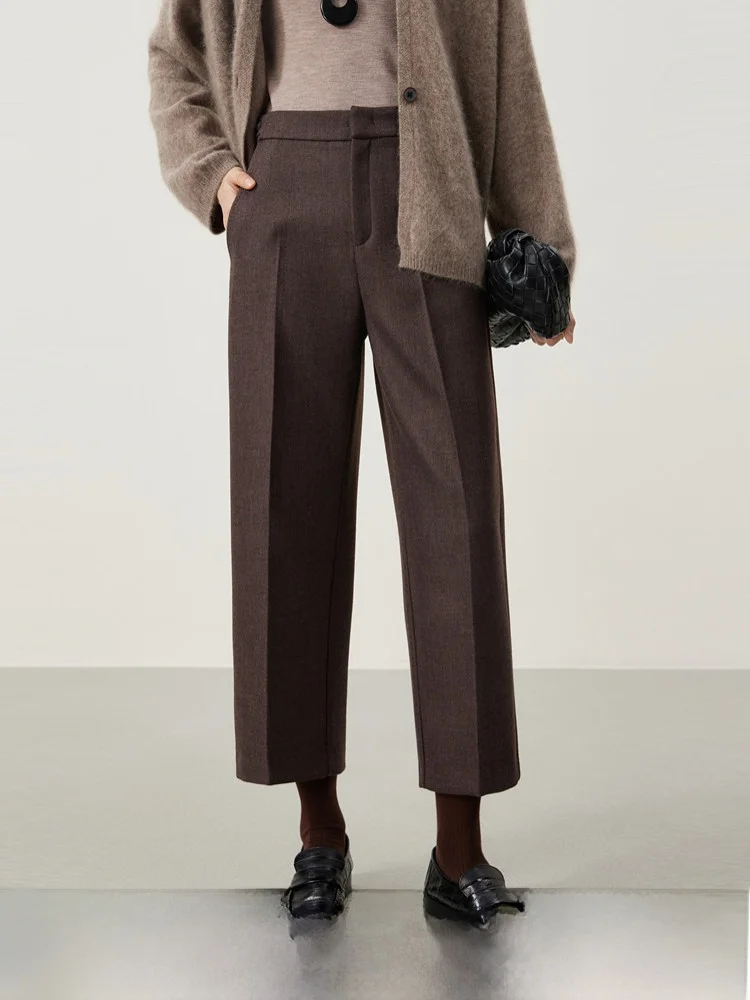 MIJOR Quali Woolen Straight Leg Pants Women's Autumn Winter Faion l Waist Zipper Closure Polyester Blend Trousers
MIJOR Quali Woolen Straight Leg Pants Women's Autumn Winter Faion l Waist Zipper Closure Polyester Blend Trousers