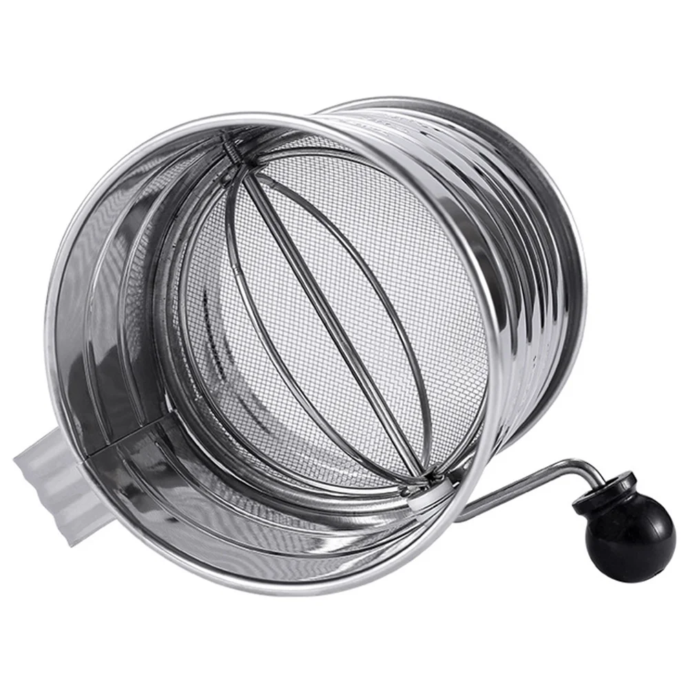 Stainless Steel Flour Sifter Baking Tool Measuring Scale Crank Handle Powder Sugar Cocoa Sieve Rotary Kitchen Filter
Stainless Steel Flour Sifter Baking Tool Measuring Scale Crank Handle Powder Sugar Cocoa Sieve Rotary Kitchen Filter