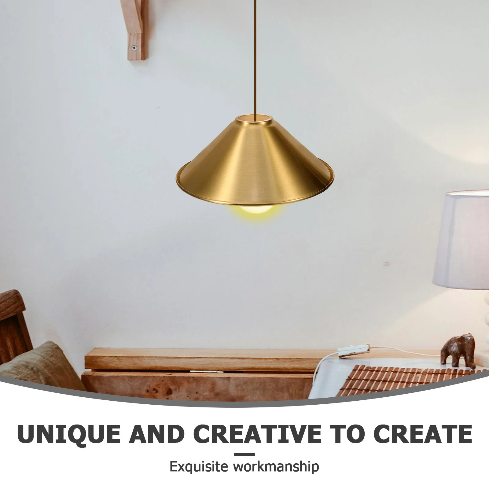 Copper Plated Iron Lamp Shade Modern Cone Light Cover For Floor Ceiling Wall Lamp Replacement Decorative
Copper Plated Iron Lamp Shade Modern Cone Light Cover For Floor Ceiling Wall Lamp Replacement Decorative