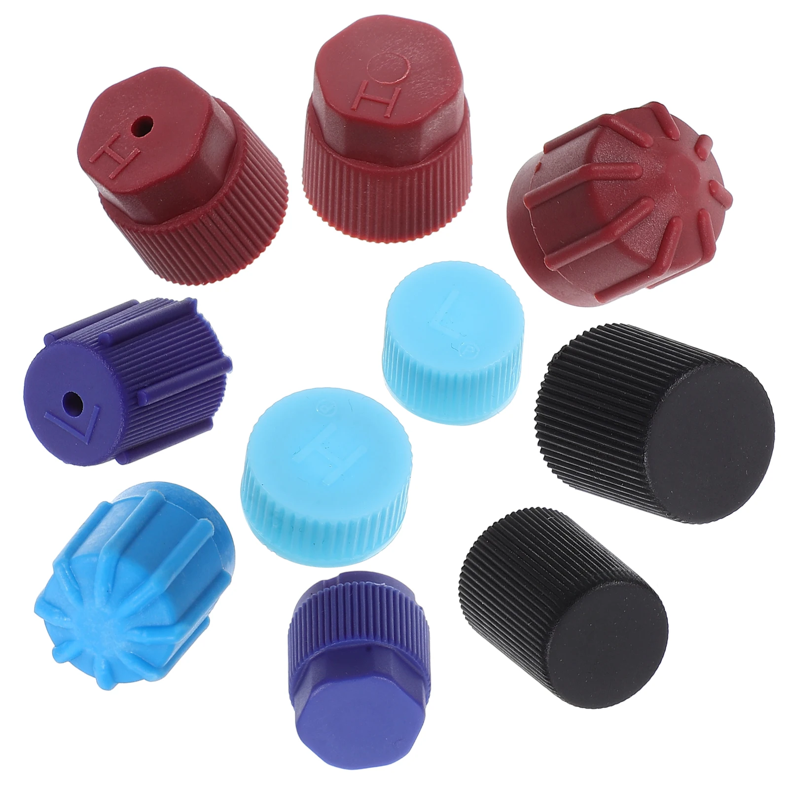 10pcs Air Conditioning Valve Caps High Low Pressure Car Ac System Protection Cap Durable Plastic For Car Recharge Kit Servicing
10pcs Air Conditioning Valve Caps High Low Pressure Car Ac System Protection Cap Durable Plastic For Car Recharge Kit Servicing