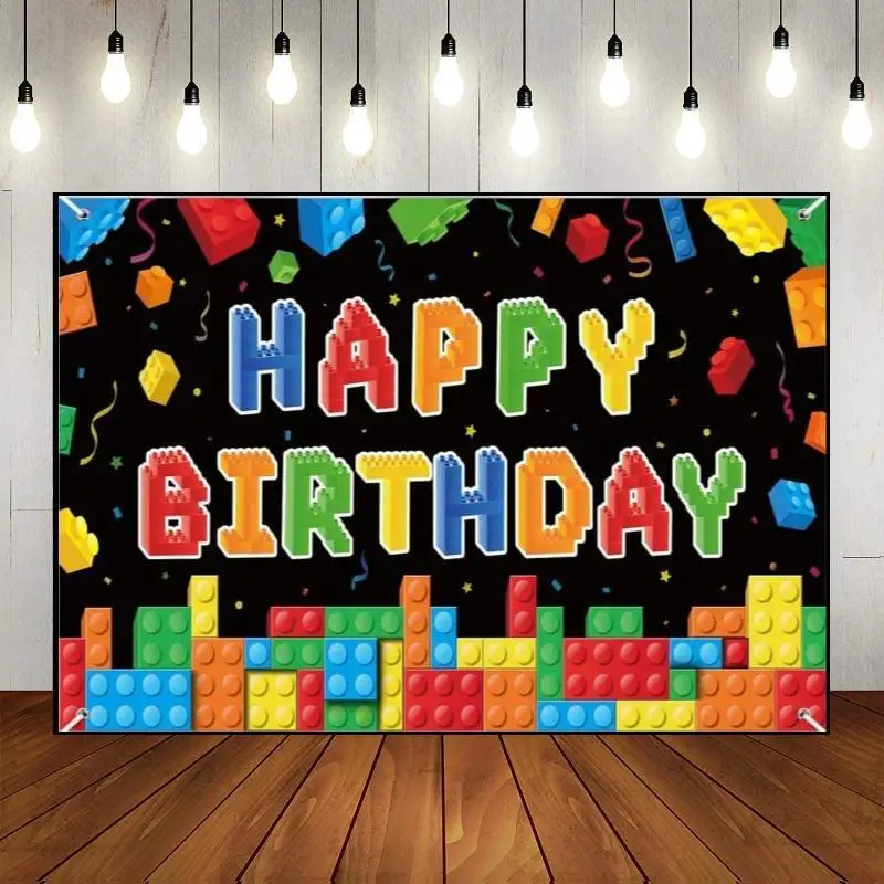 Background Colorful Building Blocks Custom Baby Shower Happy Birthday Photography Backdrop Banner Photo Decoration Party Wall
Background Colorful Building Blocks Custom Baby Shower Happy Birthday Photography Backdrop Banner Photo Decoration Party Wall