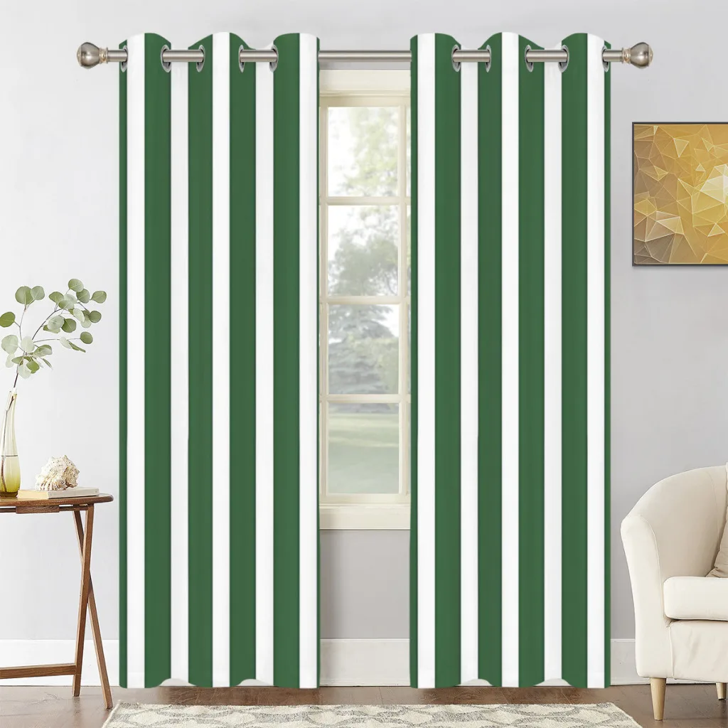 Bathmat Green and White Striped Shading Curtains for Living Room Decoration Window Curtain 2 PC
Bathmat Green and White Striped Shading Curtains for Living Room Decoration Window Curtain 2 PC