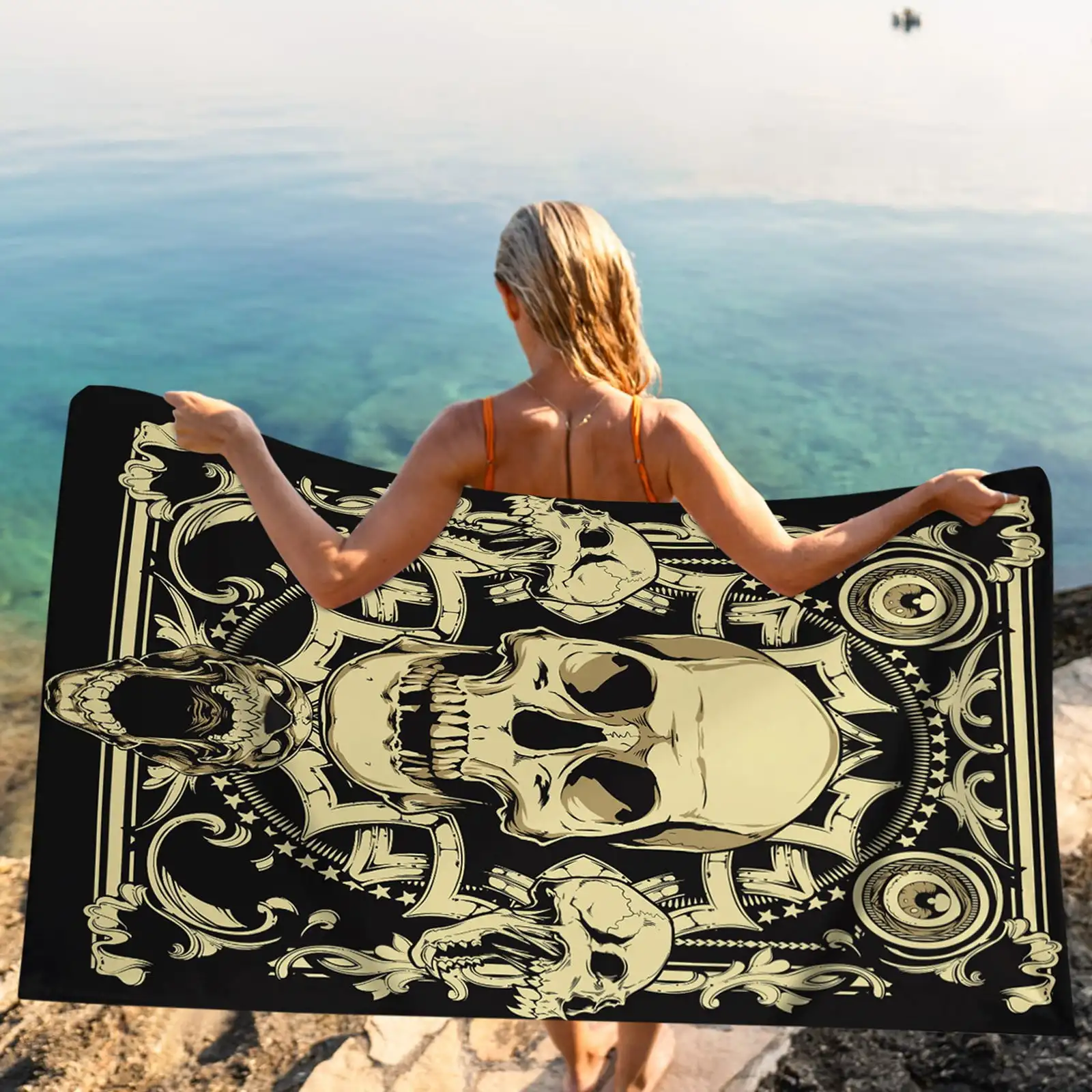 Gothic Skull Art Bath Towel - Soft Absorbent, Perfect for Adults | Intricate Black and Gold Skeleton Design with Dark Elegance
Gothic Skull Art Bath Towel - Soft Absorbent, Perfect for Adults | Intricate Black and Gold Skeleton Design with Dark Elegance