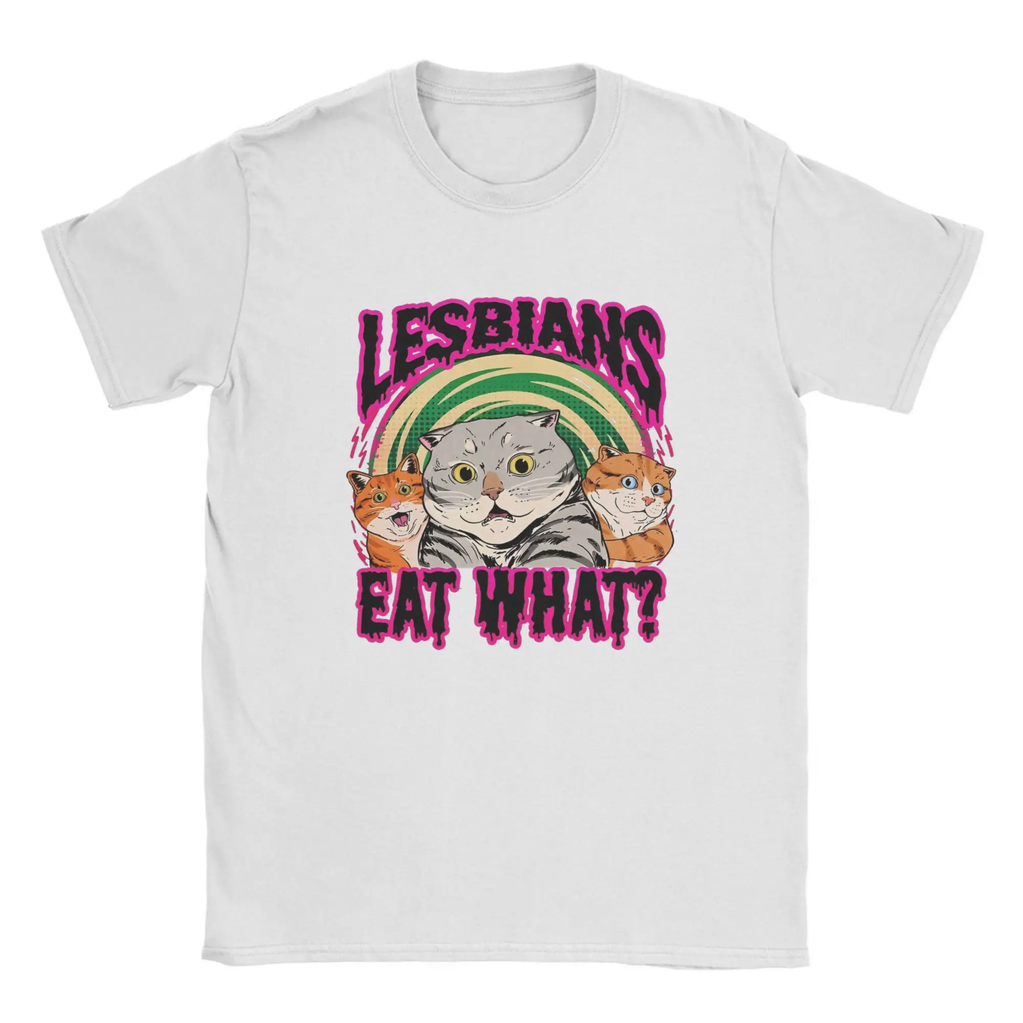 Creative Lesbians Eat What T-Shirts Men Crew Neck Pure Cotton Cartoon Cat Meme Short Sleeve Tee Shirt Plus Size Clothing
Creative Lesbians Eat What T-Shirts Men Crew Neck Pure Cotton Cartoon Cat Meme Short Sleeve Tee Shirt Plus Size Clothing