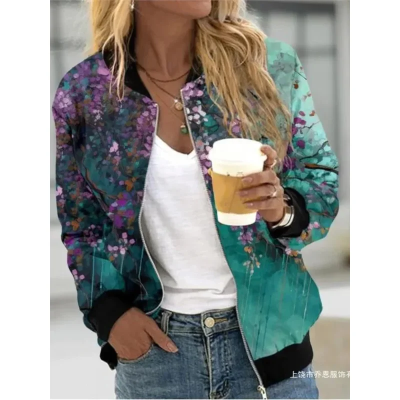 Осенне-зимняя женская куртка на молнии с длинными рукавами и принтом, новая модная элегантная повседневная спортивная куртка, женская одежда
Осенне-зимняя женская куртка на молнии с длинными рукавами и принтом, новая модная элегантная повседневная спортивная куртка, женская одежда