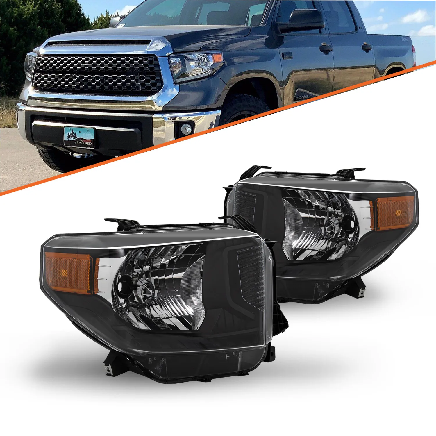For 2014-2017 Toyota Tundra Black Headlights Amber Corner Headlamps Left+Right
For 2014-2017 Toyota Tundra Black Headlights Amber Corner Headlamps Left+Right