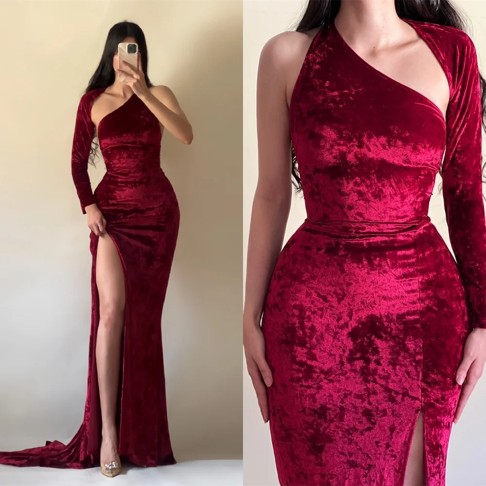 Customized Mermaid Simple Velour Evening Dress Modern Strapless Detachable Sleeve Party Dress Classic Special Occasion Gowns
Customized Mermaid Simple Velour Evening Dress Modern Strapless Detachable Sleeve Party Dress Classic Special Occasion Gowns