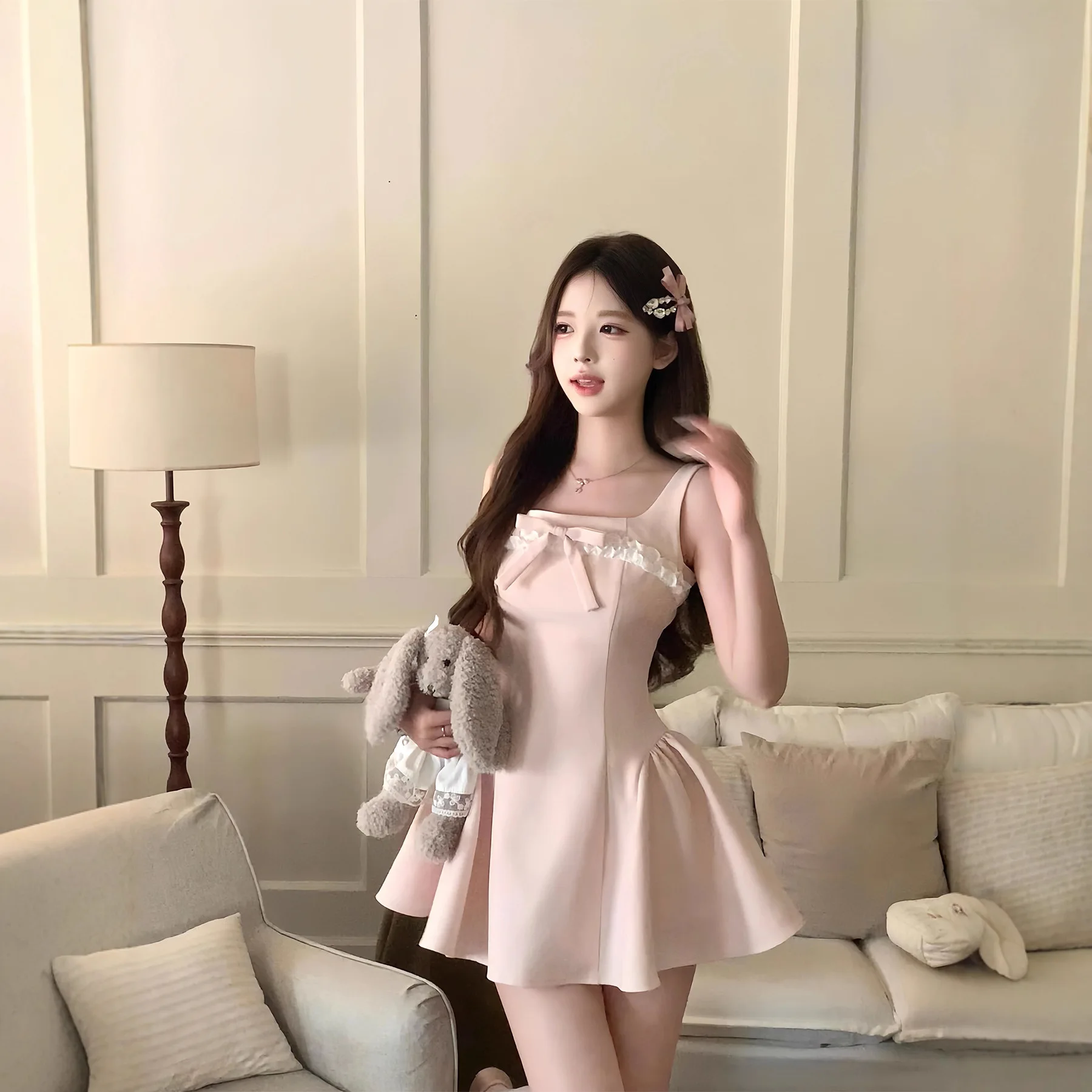 French pink bow suspender dress for women summer 2026 new style waist a-line princess tutu skirt
French pink bow suspender dress for women summer 2026 new style waist a-line princess tutu skirt