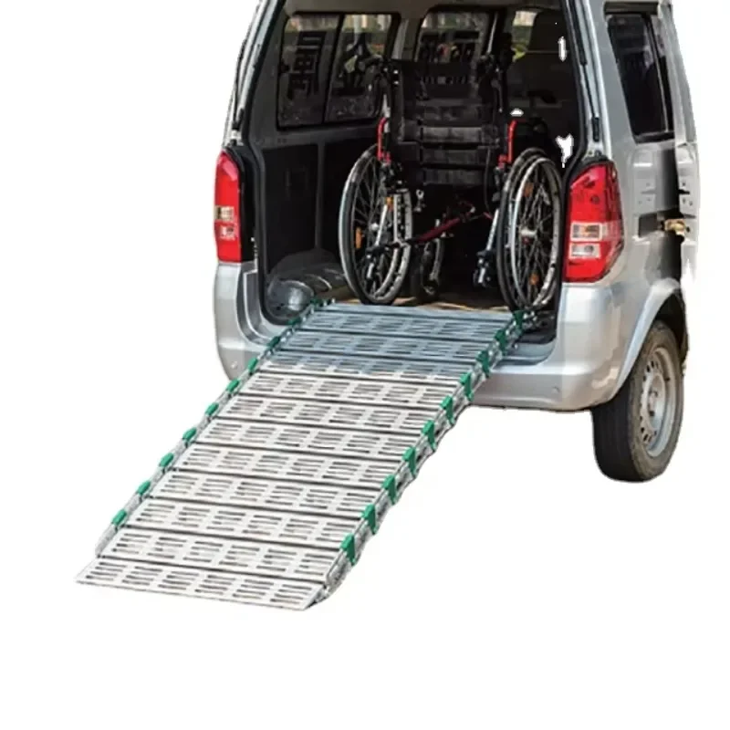 Rollable disability and handicap passenger scooter car aluminum ramps for minivan or low cars 
Rollable disability and handicap passenger scooter car aluminum ramps for minivan or low cars