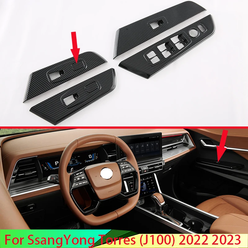For SsangYong Torres (J100) 2022 2023 Carbon Fiber Style Door Window Armrest Cover Switch Panel Trim Molding Garnish
For SsangYong Torres (J100) 2022 2023 Carbon Fiber Style Door Window Armrest Cover Switch Panel Trim Molding Garnish