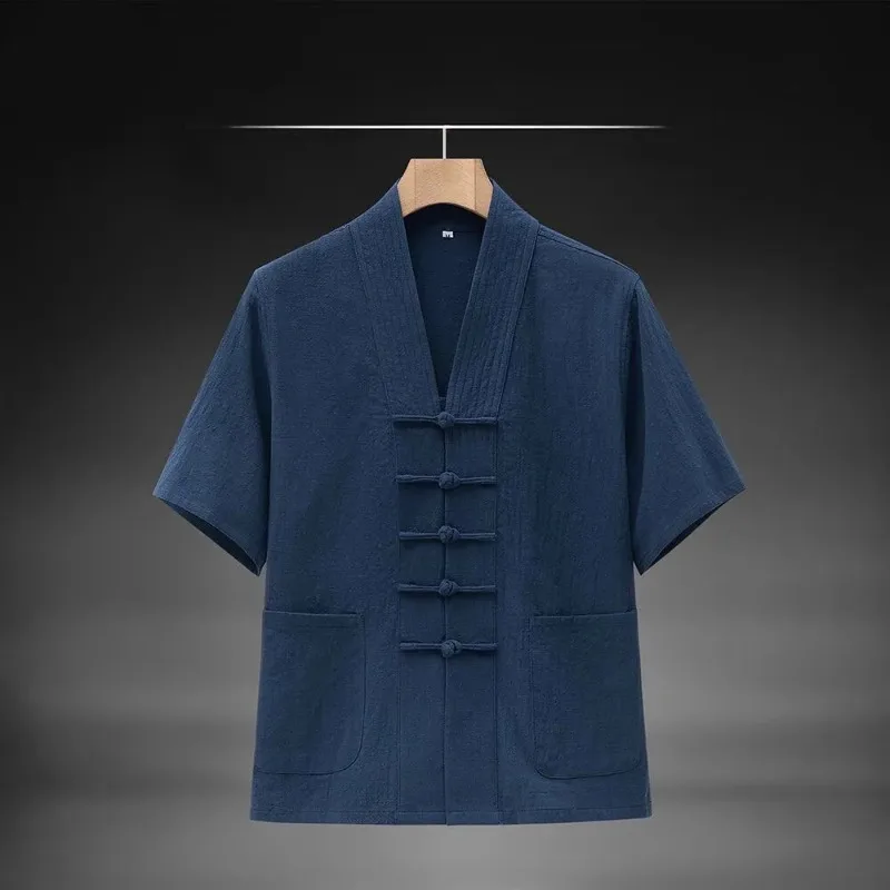 Chinese Vintage Senior Men Summer Linen Short Sleeve Tang Shirt Frog Button Loose Daily Top M-5XL
Chinese Vintage Senior Men Summer Linen Short Sleeve Tang Shirt Frog Button Loose Daily Top M-5XL