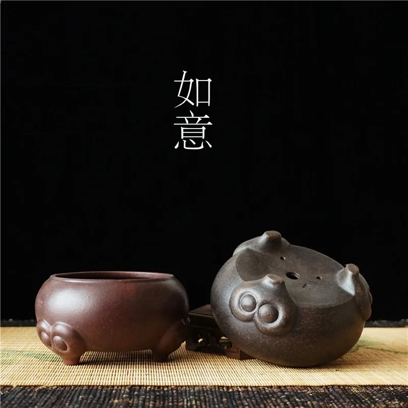 Purple Sand Round Bonsai Pot, Crude Pottery, Table Vase, Breathable Garden, Home Decoration
Purple Sand Round Bonsai Pot, Crude Pottery, Table Vase, Breathable Garden, Home Decoration