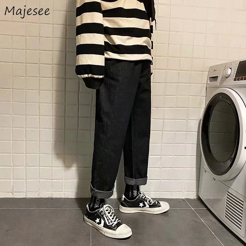 Denim Jeans for Men Trousers Korean Style Fashion Baggy Straight All-match Leisure Long Autumn Winter Ins Hip Hop
Denim Jeans for Men Trousers Korean Style Fashion Baggy Straight All-match Leisure Long Autumn Winter Ins Hip Hop