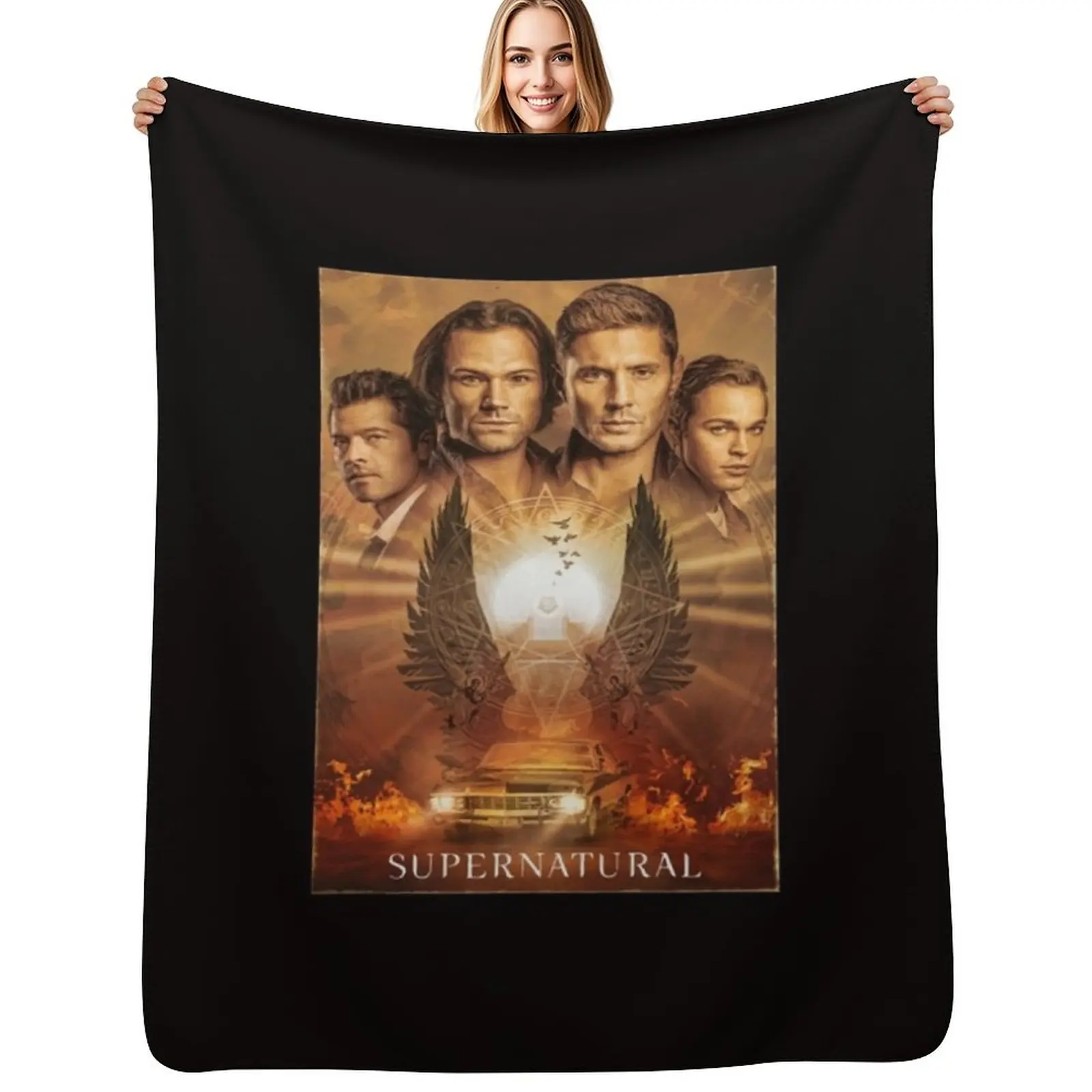 Supernatural - Season 15 Throw Blanket Shaggy Furry Soft Blanket for Bedroom Living Room
Supernatural - Season 15 Throw Blanket Shaggy Furry Soft Blanket for Bedroom Living Room