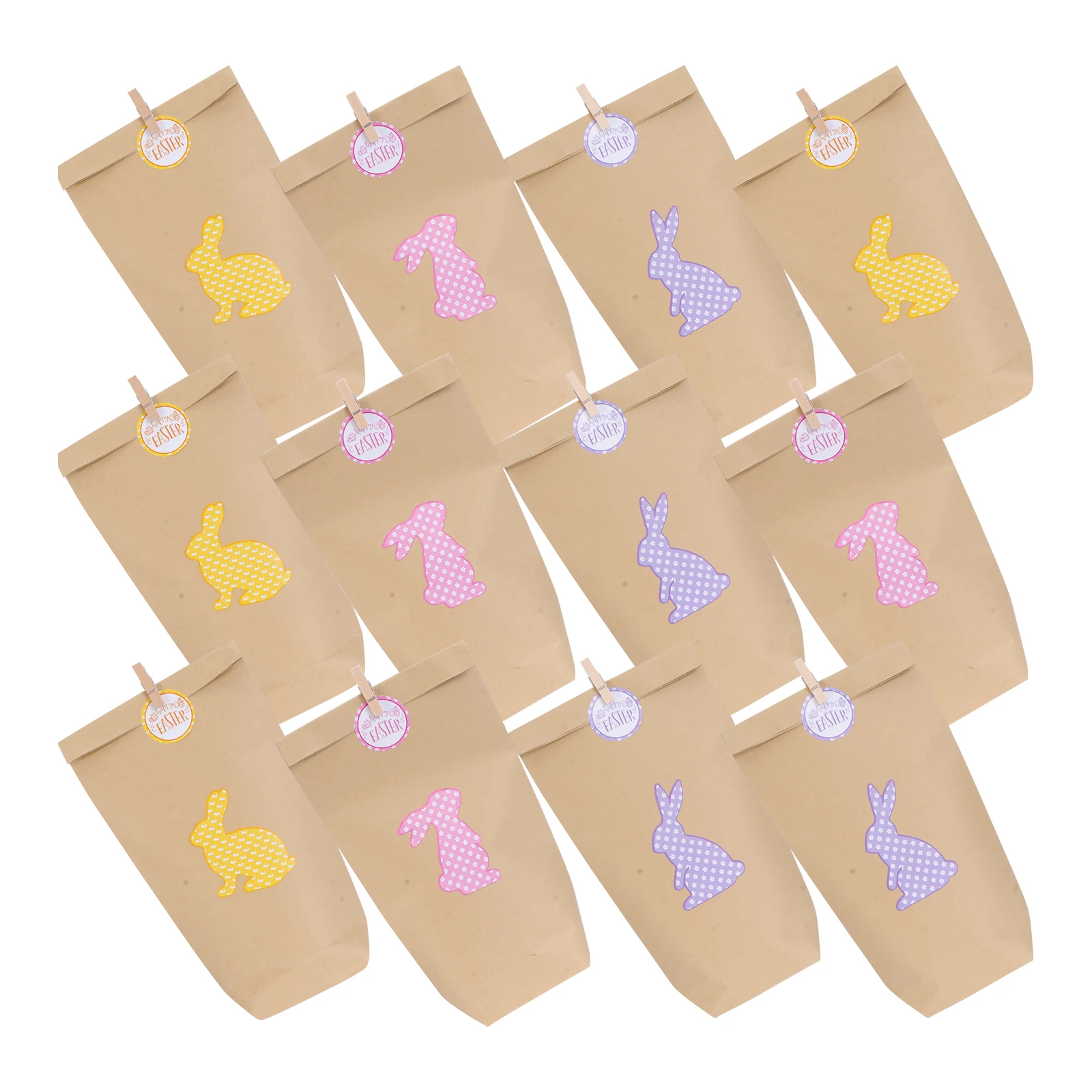 12 Sets Rabbit Sticker Paper Bags Material Easter Gift Wrapping Packaging Candy Snack Toy Festival Small Items
12 Sets Rabbit Sticker Paper Bags Material Easter Gift Wrapping Packaging Candy Snack Toy Festival Small Items
