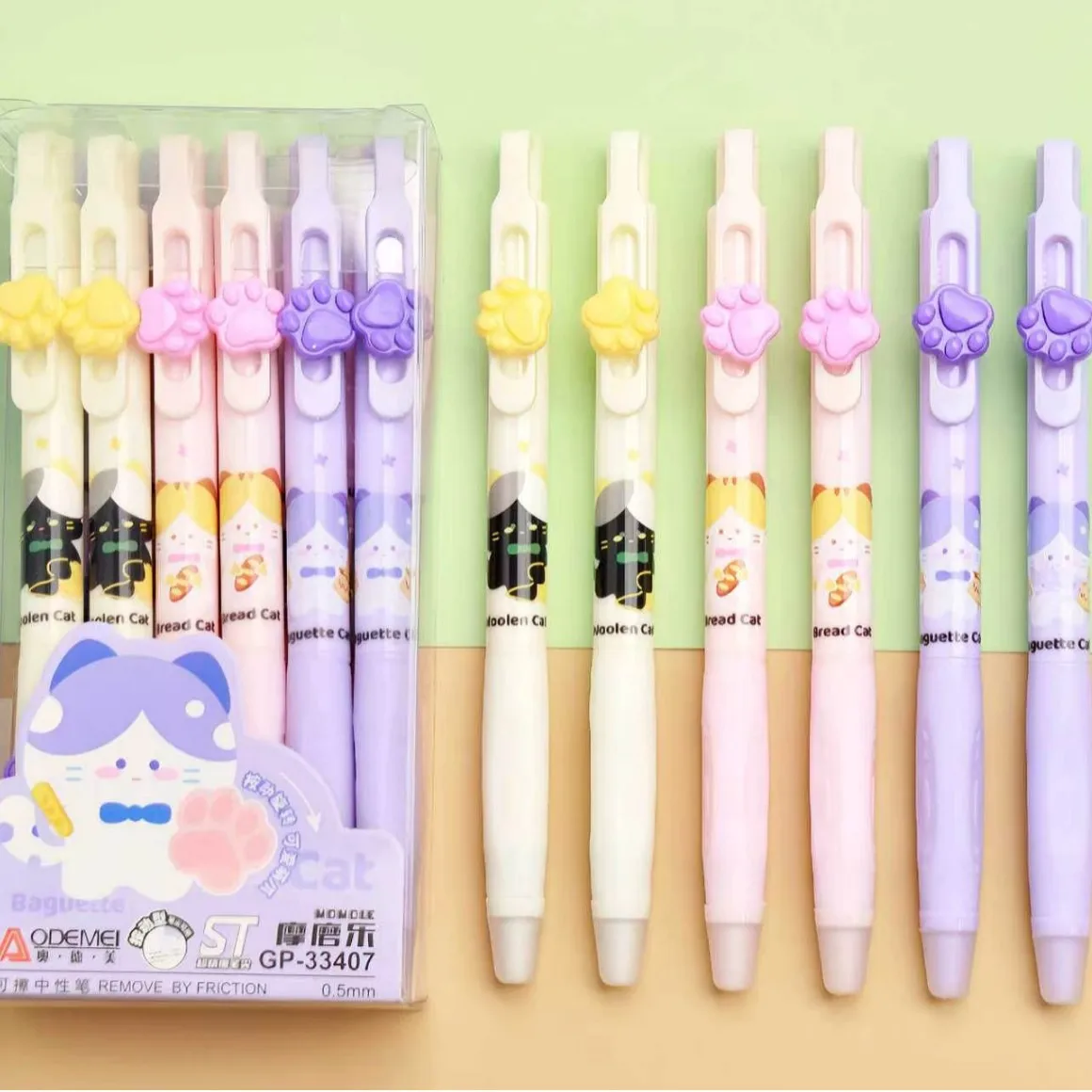 Wholesale 36pcs Cat Paw Erasable Gel Pens Kawaii Stationery Items Bulk Cute Cat Foot Pens for School Students Writing Pen Prizes
Wholesale 36pcs Cat Paw Erasable Gel Pens Kawaii Stationery Items Bulk Cute Cat Foot Pens for School Students Writing Pen Prizes