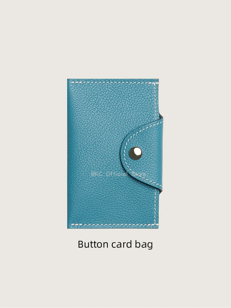 Genuine EVE Leather Button Card Holder, Handmade Saddle Stitch Wallet, Credit Card Case & Business Card Holder for Men Women
Genuine EVE Leather Button Card Holder, Handmade Saddle Stitch Wallet, Credit Card Case & Business Card Holder for Men Women