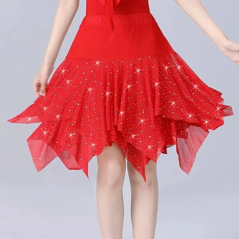 Women's Latin dance Skirt Adult Latin dance Skirt Irregular Salsasamba Pleated Tango Chacha Stage Dance Dress Skirt
Women's Latin dance Skirt Adult Latin dance Skirt Irregular Salsasamba Pleated Tango Chacha Stage Dance Dress Skirt