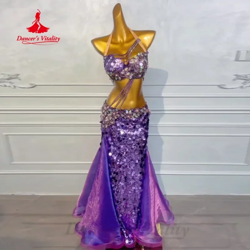 BellyDance Costume for Women Luxury Rhinestone Bra+Sequin Fishtail Long Skirt 2pcs Adult Oriental Dance Competition Clothing
BellyDance Costume for Women Luxury Rhinestone Bra+Sequin Fishtail Long Skirt 2pcs Adult Oriental Dance Competition Clothing
