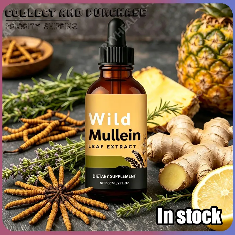 Mullein Drops with Ginger & Lemon for Lung Cleanse and Detox Mullein Leaf Extract for Respiratory Lung Health Detox 60ml
Mullein Drops with Ginger & Lemon for Lung Cleanse and Detox Mullein Leaf Extract for Respiratory Lung Health Detox 60ml