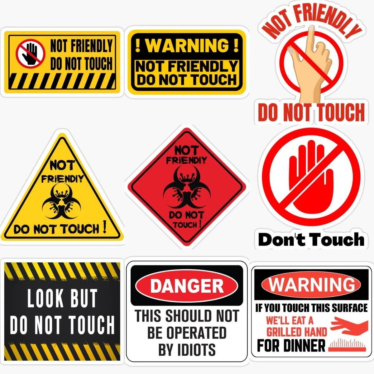 Do Not Touch Warning Sige Creative Stickers Car Motorcycle Laptop Bicycle Racing Helmet Table Wall Decorative Decal Assecories
Do Not Touch Warning Sige Creative Stickers Car Motorcycle Laptop Bicycle Racing Helmet Table Wall Decorative Decal Assecories