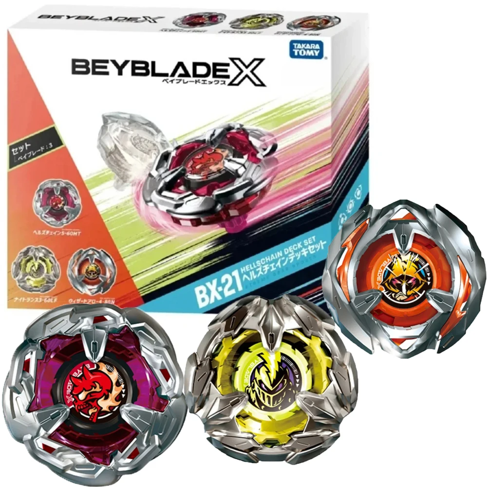 GENUINE TAKARA TOMY BEY X BX-21 Hell's Chain deck set BLADE NEW WITH ORIGINAL PACKAGING SET BX 21
GENUINE TAKARA TOMY BEY X BX-21 Hell's Chain deck set BLADE NEW WITH ORIGINAL PACKAGING SET BX 21
