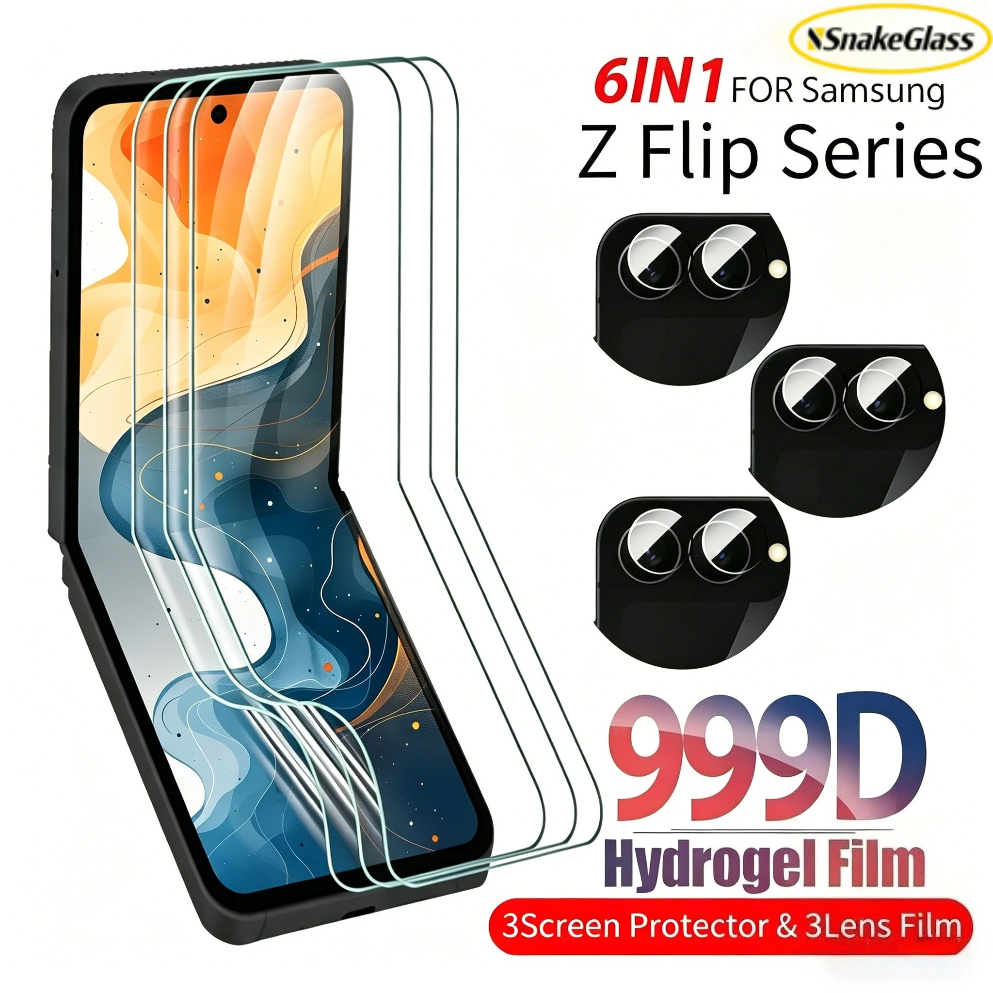6in1 Soft Hydrogel Film for Samsung Galaxy Z Flip 7FE 7 6 5 Soft Screen Protector Full Cover Hydrogel Film Anti-Scratch Smooth
6in1 Soft Hydrogel Film for Samsung Galaxy Z Flip 7FE 7 6 5 Soft Screen Protector Full Cover Hydrogel Film Anti-Scratch Smooth