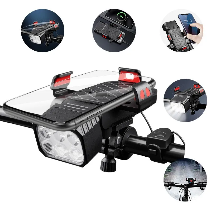 CGDS-Bicycle Light With Horn, Phone Holder, And Power Bank- 4-In-1 Design In Red Color
CGDS-Bicycle Light With Horn, Phone Holder, And Power Bank- 4-In-1 Design In Red Color