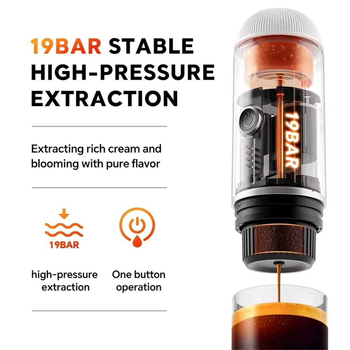JLMC Portable Espresso Machine ,Wireless Electric Coffee Maker Compatible with Capsules & Ground Coffee, Ideal for Travel Use
JLMC Portable Espresso Machine ,Wireless Electric Coffee Maker Compatible with Capsules & Ground Coffee, Ideal for Travel Use