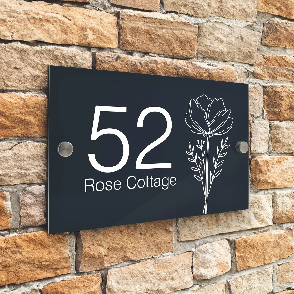 Custom House Number Sign — Modern & Stylish Charcoal Gray Style (Featuring Soft Floral and Animal Motifs)
Custom House Number Sign — Modern & Stylish Charcoal Gray Style (Featuring Soft Floral and Animal Motifs)