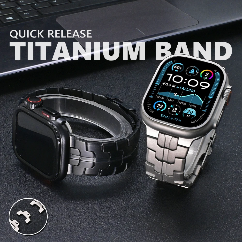 Titanium Quick Release Strap for Apple Watch Ultra2 49mm 45mm 46mm 44mm Luxury Bracelet for Iwatch Series10 9 8 7 6 5 4 SE Band
Titanium Quick Release Strap for Apple Watch Ultra2 49mm 45mm 46mm 44mm Luxury Bracelet for Iwatch Series10 9 8 7 6 5 4 SE Band