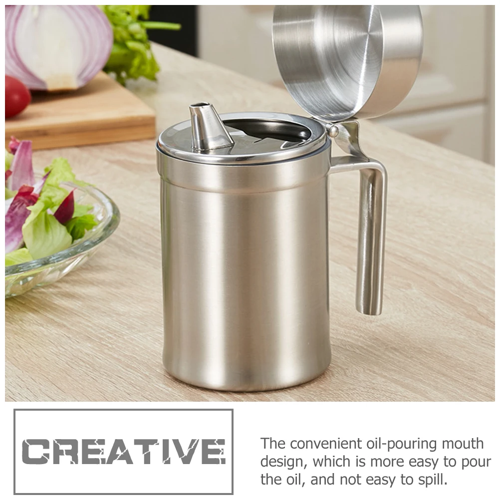 Anti-Drip Bottle 304 Stainless Steel Container For Kitchen Dispenser Humanized Handle Hot Storage Kitchen Essential Oil Pot Oil
Anti-Drip Bottle 304 Stainless Steel Container For Kitchen Dispenser Humanized Handle Hot Storage Kitchen Essential Oil Pot Oil